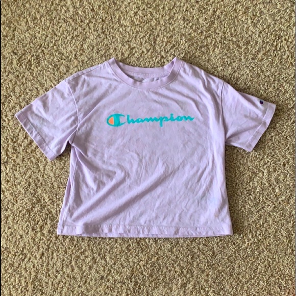 Purple girls cropped champion t-shirt👚 - Picture 1 of 4